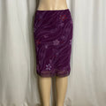 Y2K Purple Floral Mesh Midi Skirt  Size S