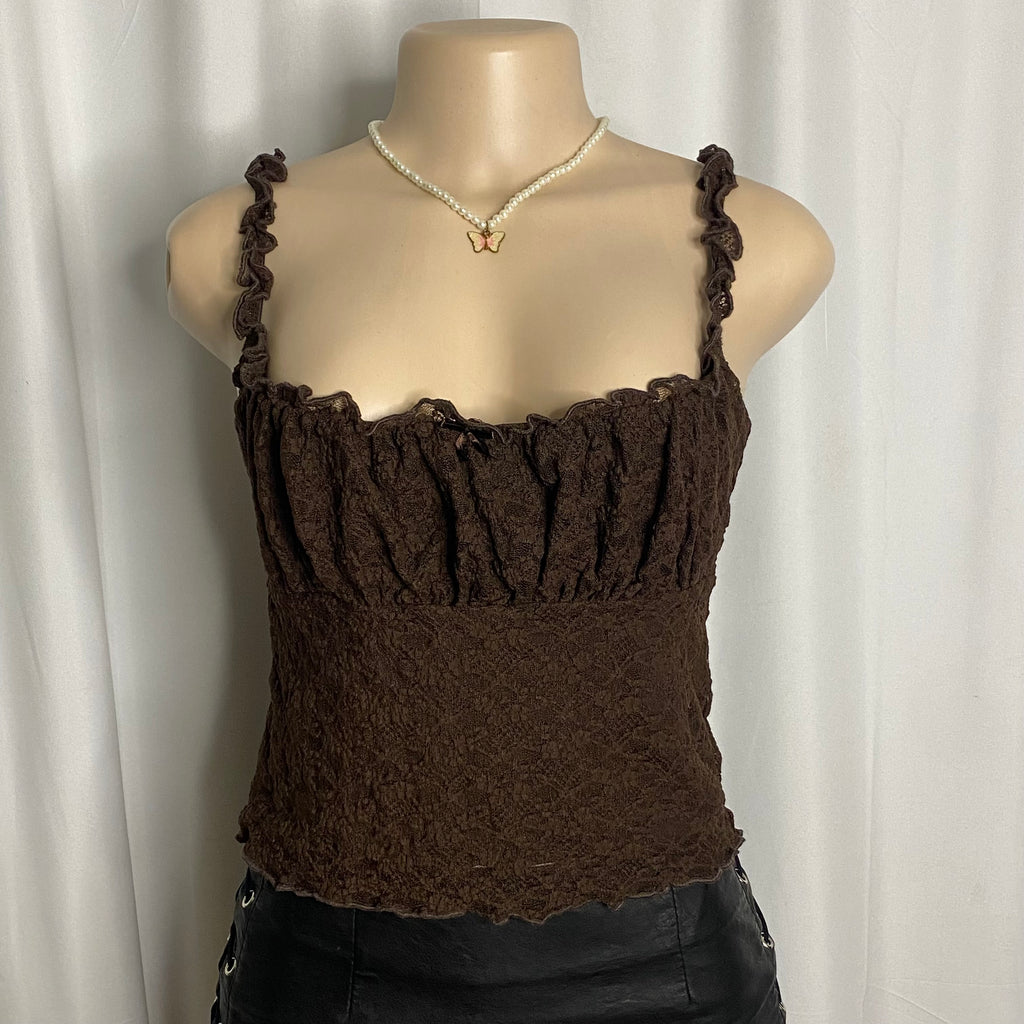 Crinkle Lace Cami Size M