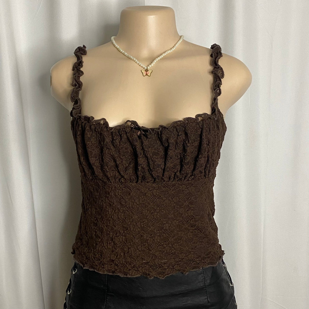 Crinkle Lace Cami Size M