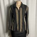Vintage Earth-Tone Vertical Striped  Size XL