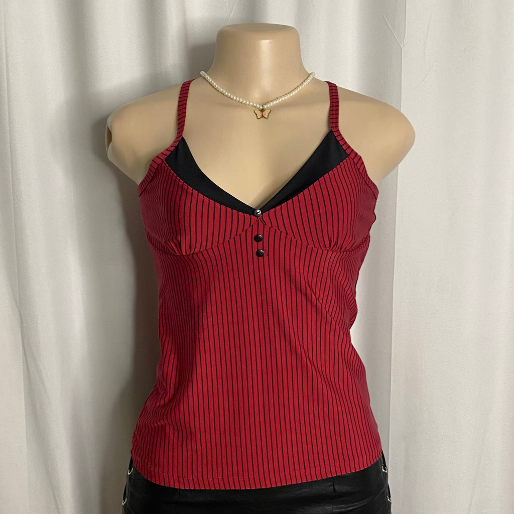 Vamp Pinstripe Layered Camisole Size M
