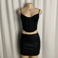 Midnight Black Mesh & Lace Corset Bustier Size M