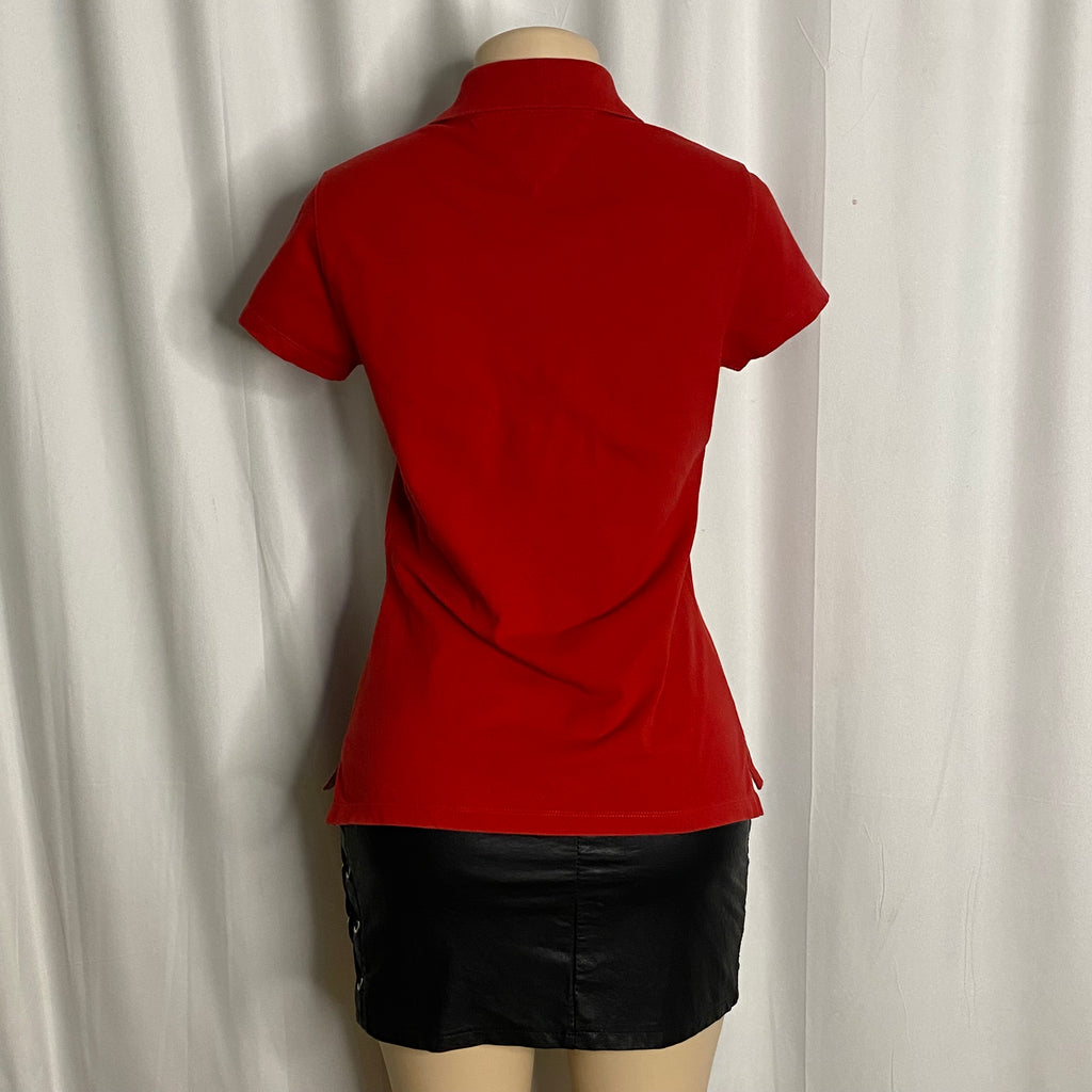 Tommy Hilfiger Women's Heritage Slim Fit Polo Shirt – Apple Red Size M