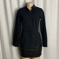 Classic Fitted Black Button-Up Shirt  Size S