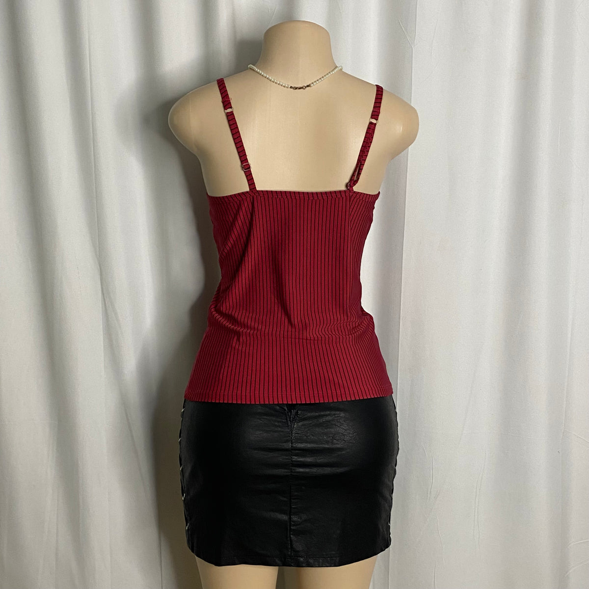 Vamp Pinstripe Layered Camisole Size M