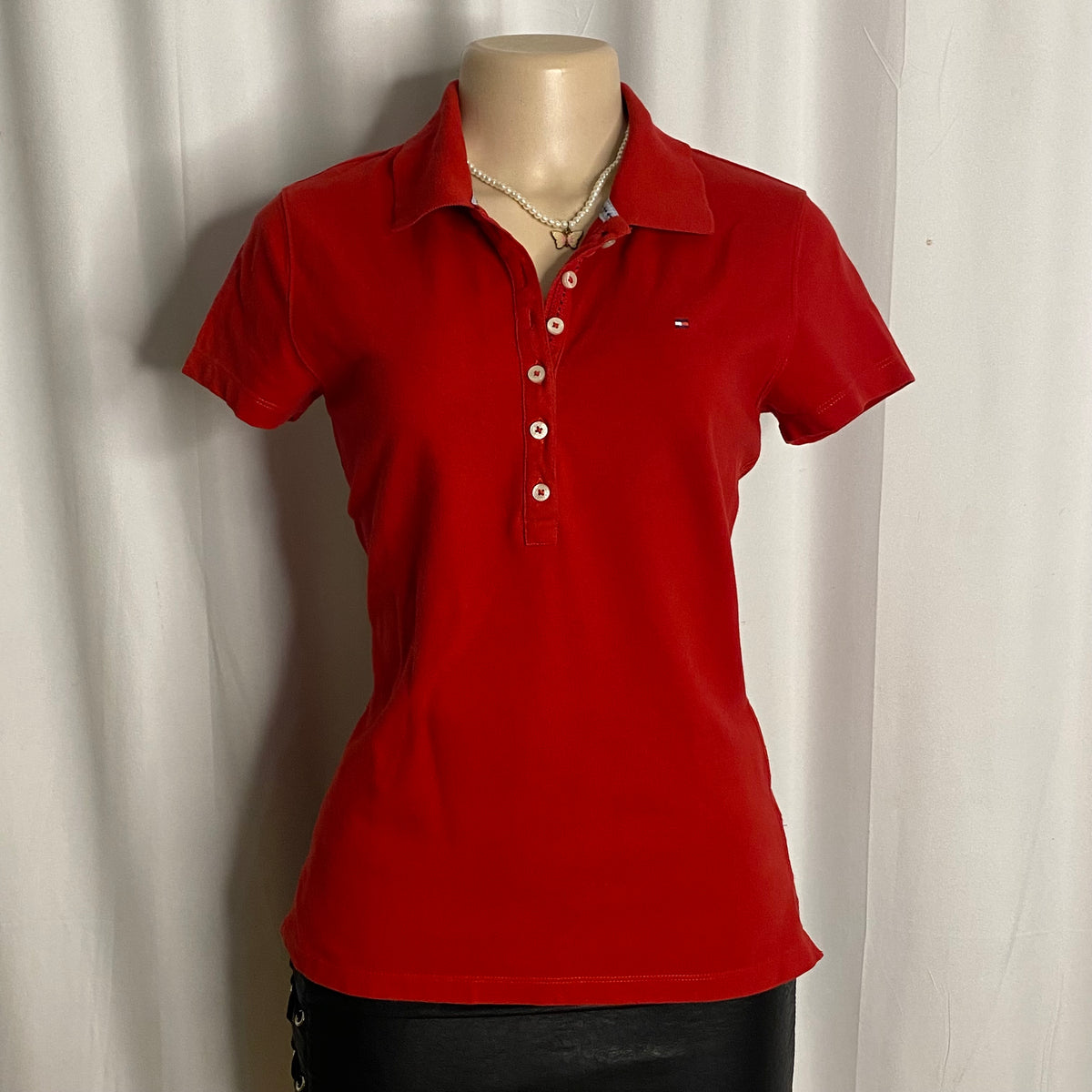 Tommy Hilfiger Women's Heritage Slim Fit Polo Shirt – Apple Red Size M