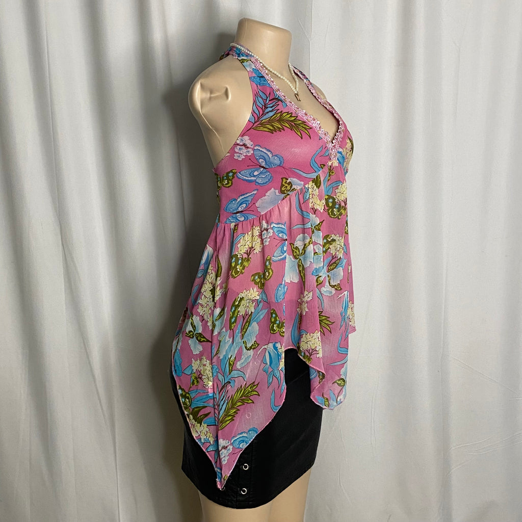Island Fantasy Halter Babydoll  Size L