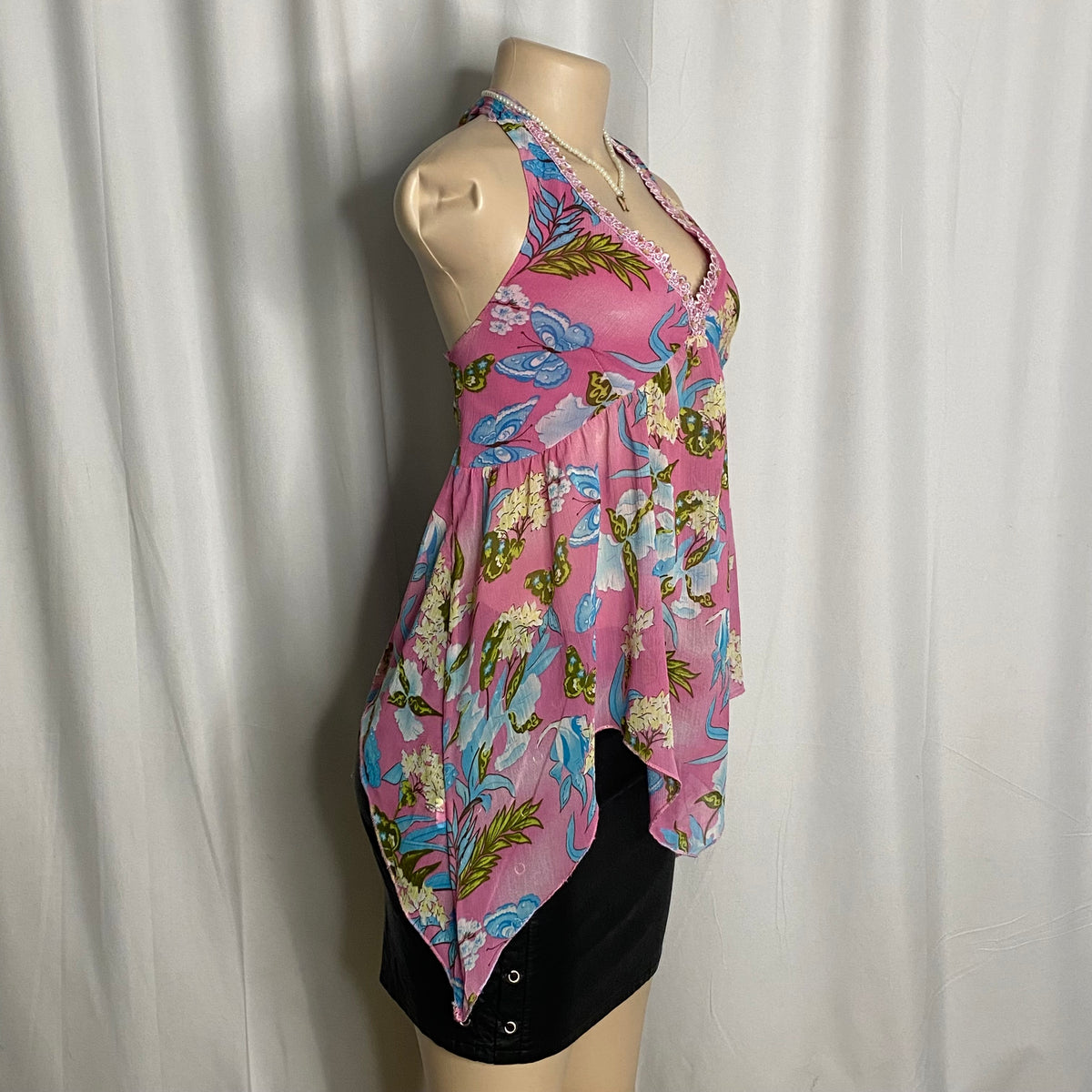 Island Fantasy Halter Babydoll  Size L