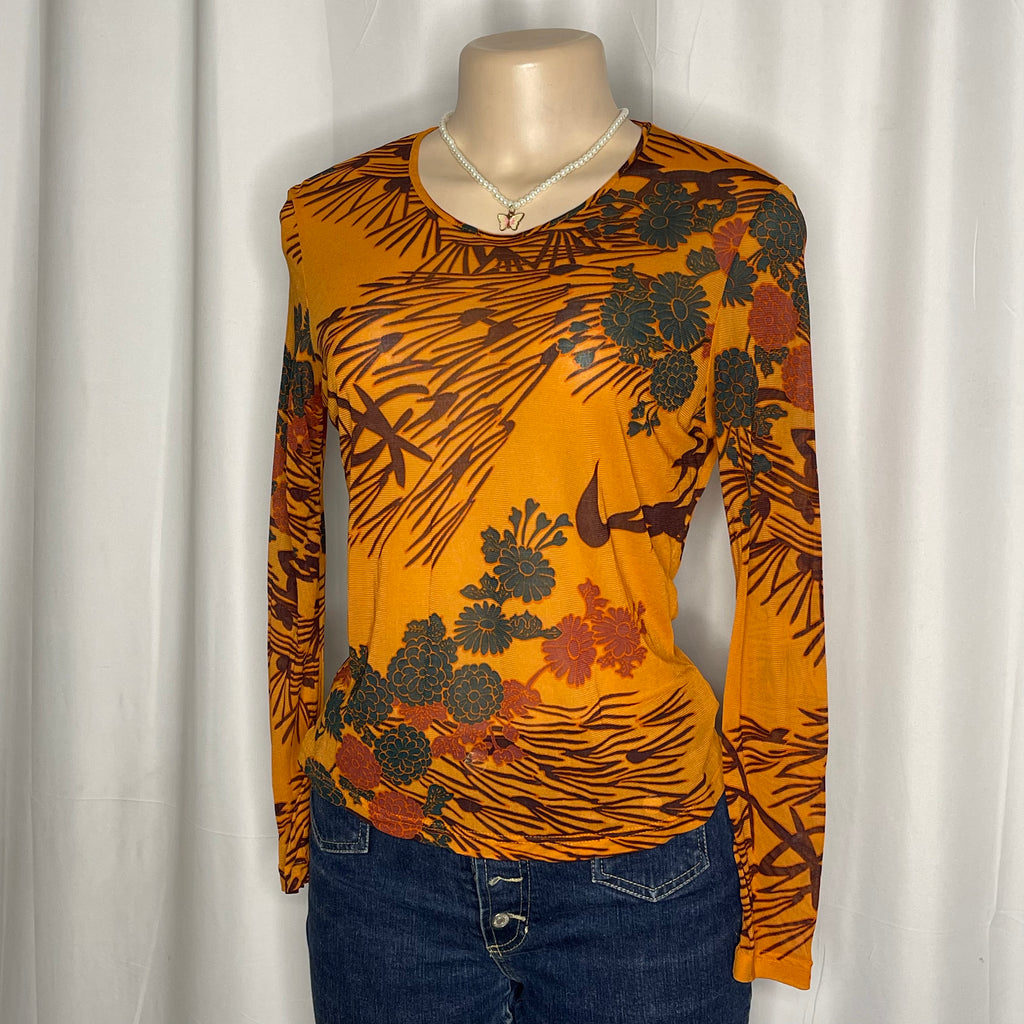 Floral Mesh top