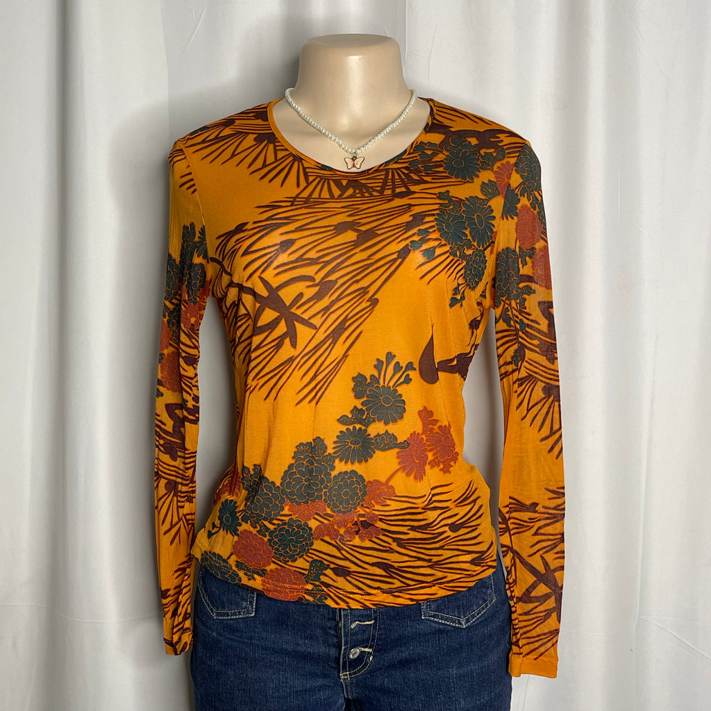 Floral Mesh top