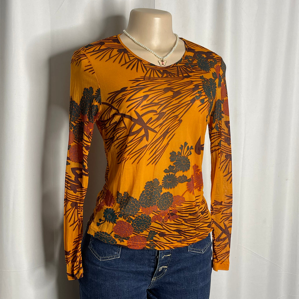 Floral Mesh top