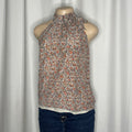 Vintage High Meck Floral Blouse