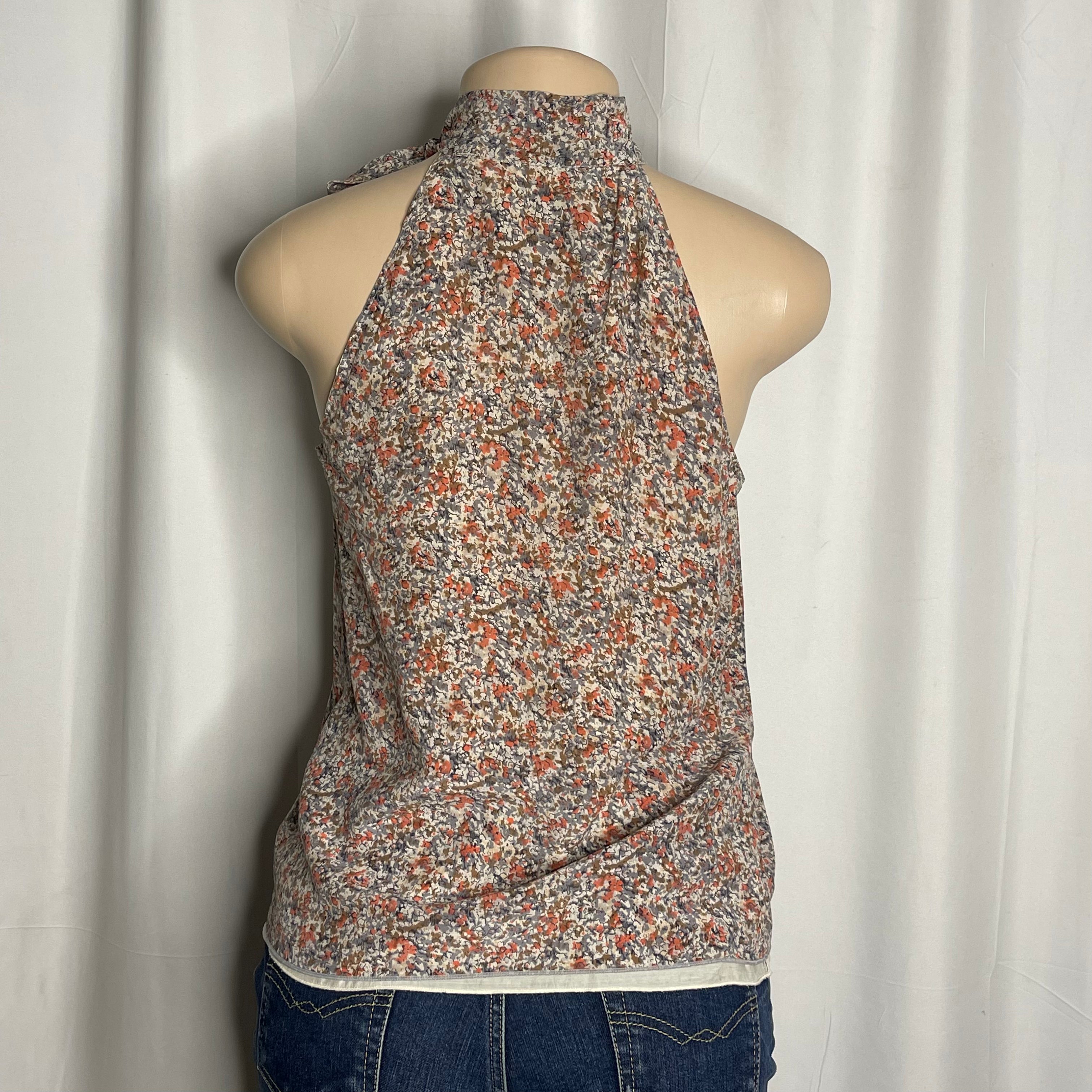 Vintage High Meck Floral Blouse