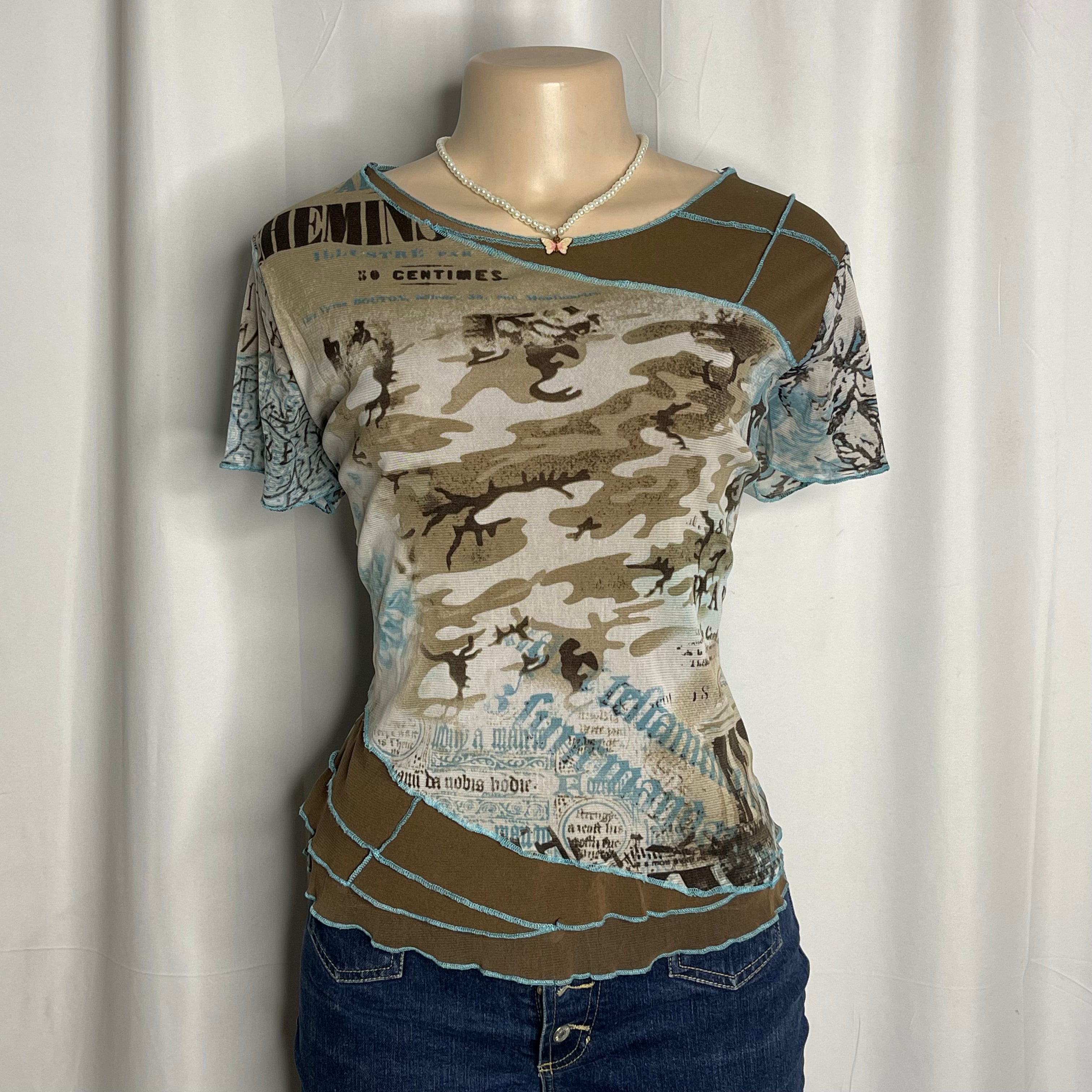 Vintage Style-Y2k Fairy Grunge Camouflage Print Pattern