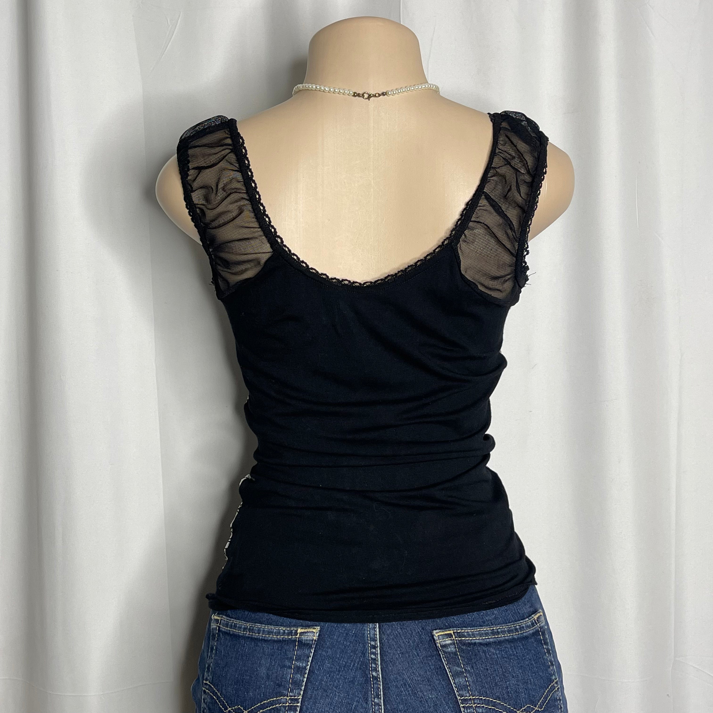 Grunge Style Floral Corset Top