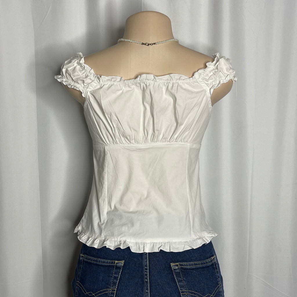 Sleeveless Button Up Blouse