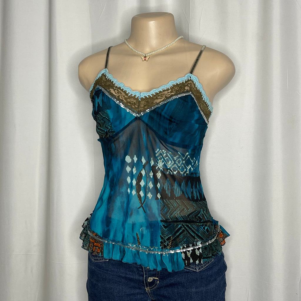 Sequinned/Embroidered Cami Top