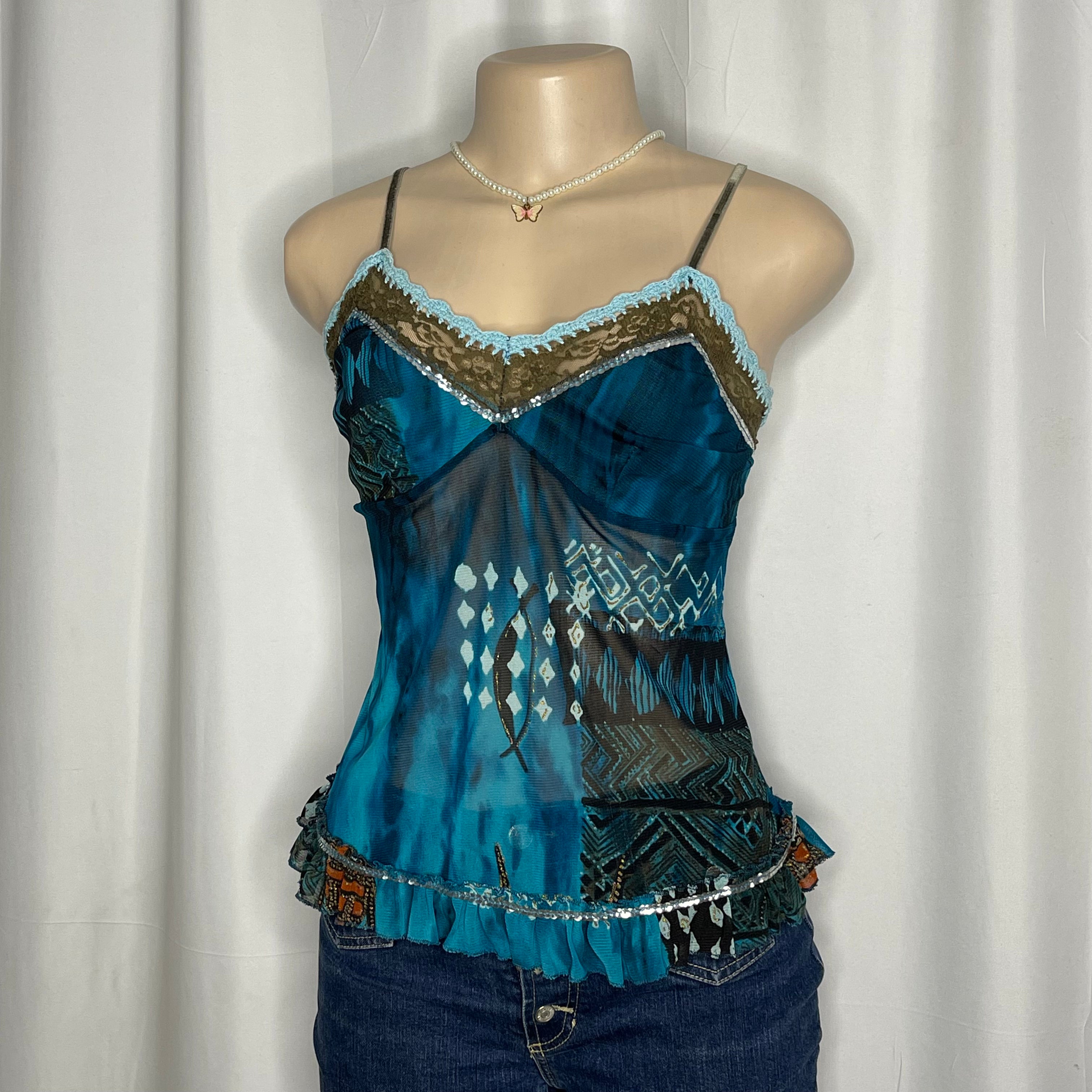 Sequinned/Embroidered Cami Top