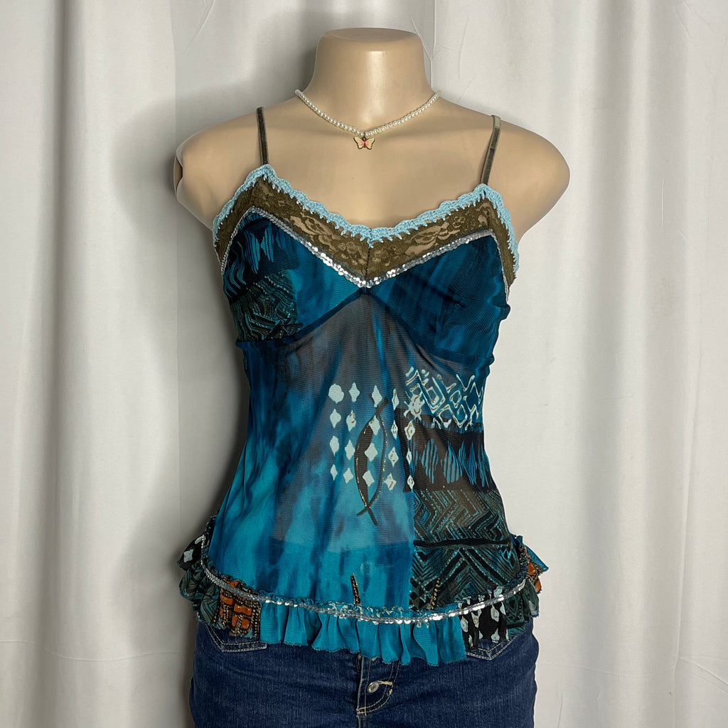 Sequinned/Embroidered Cami Top