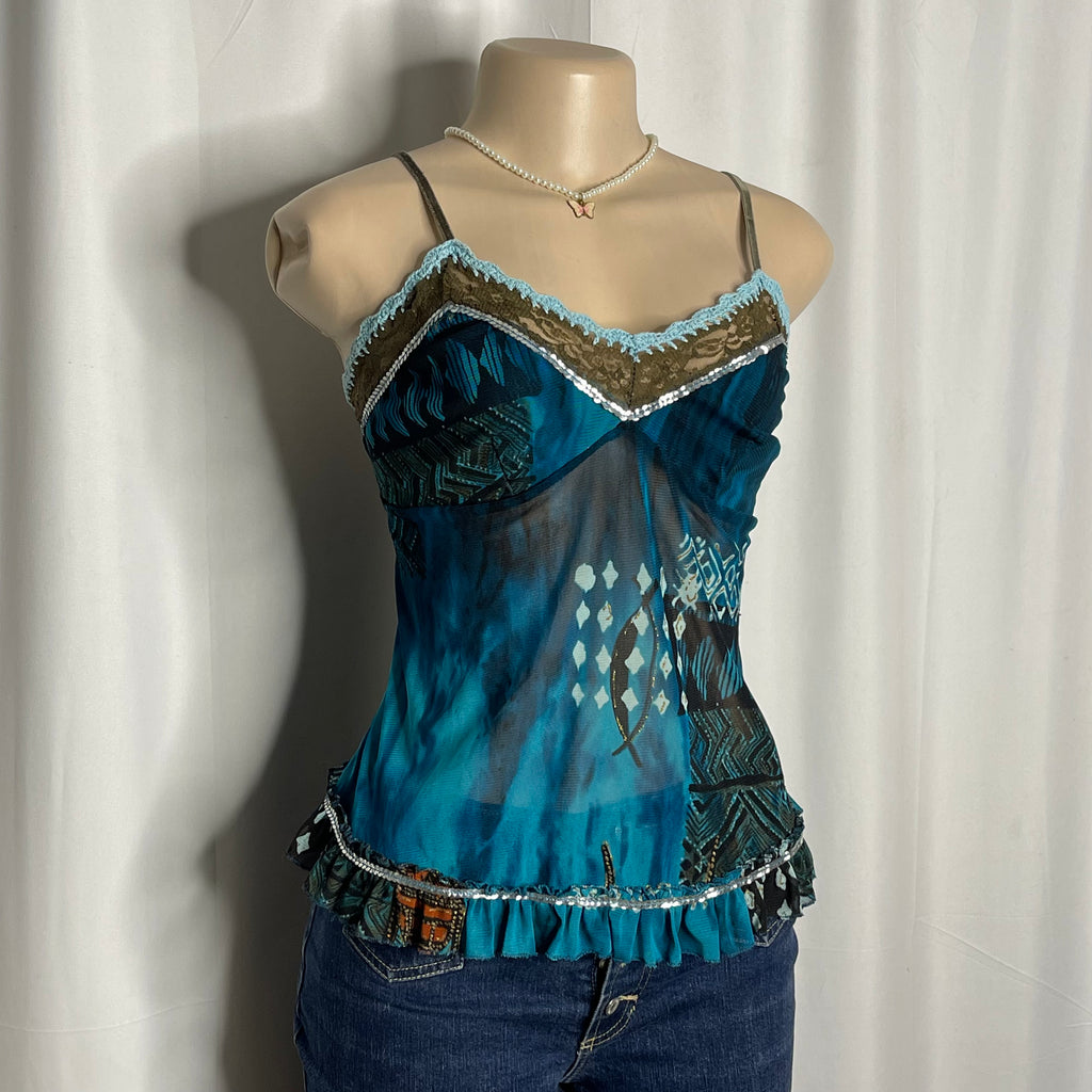 Sequinned/Embroidered Cami Top