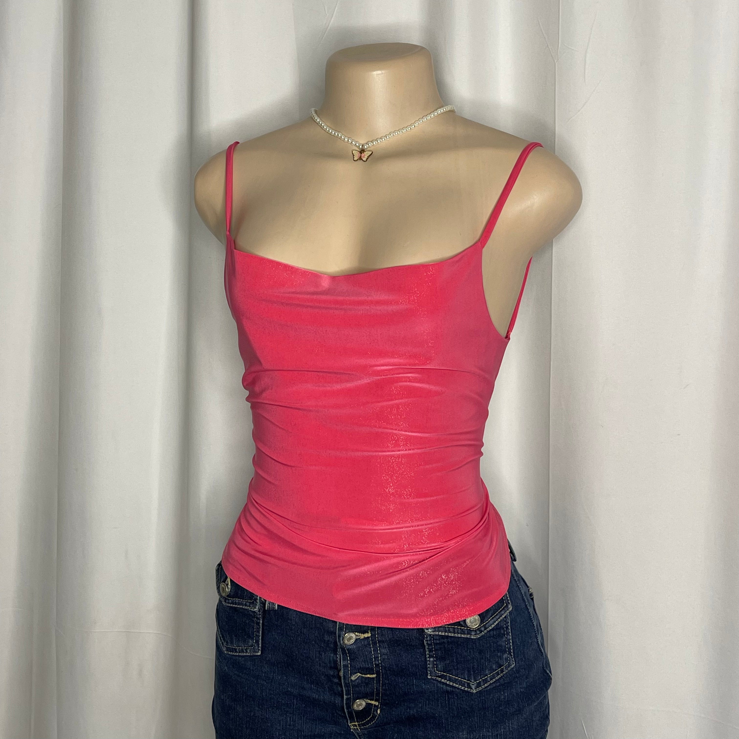 Hot Pink Backless Cami Top