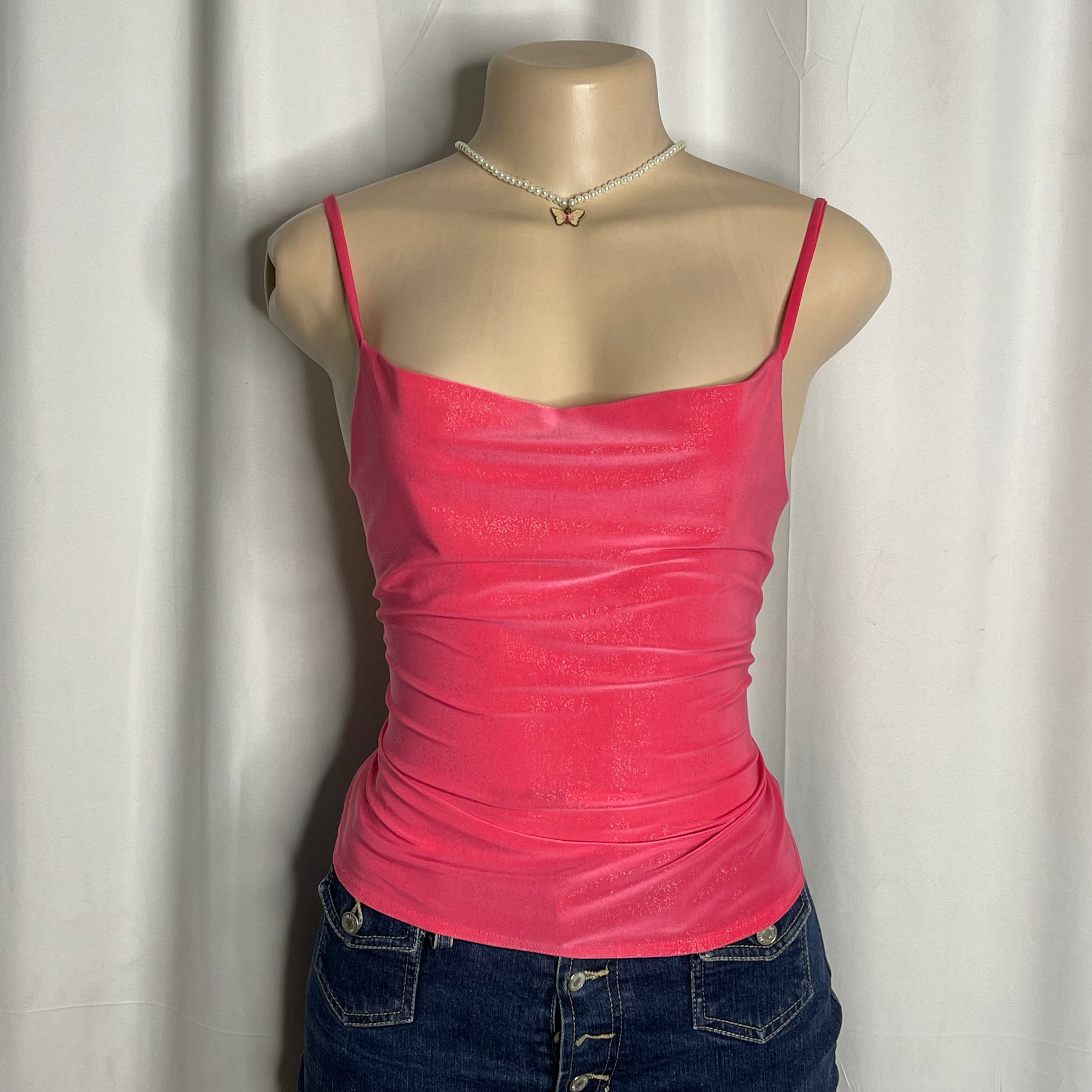 Hot Pink Backless Cami Top