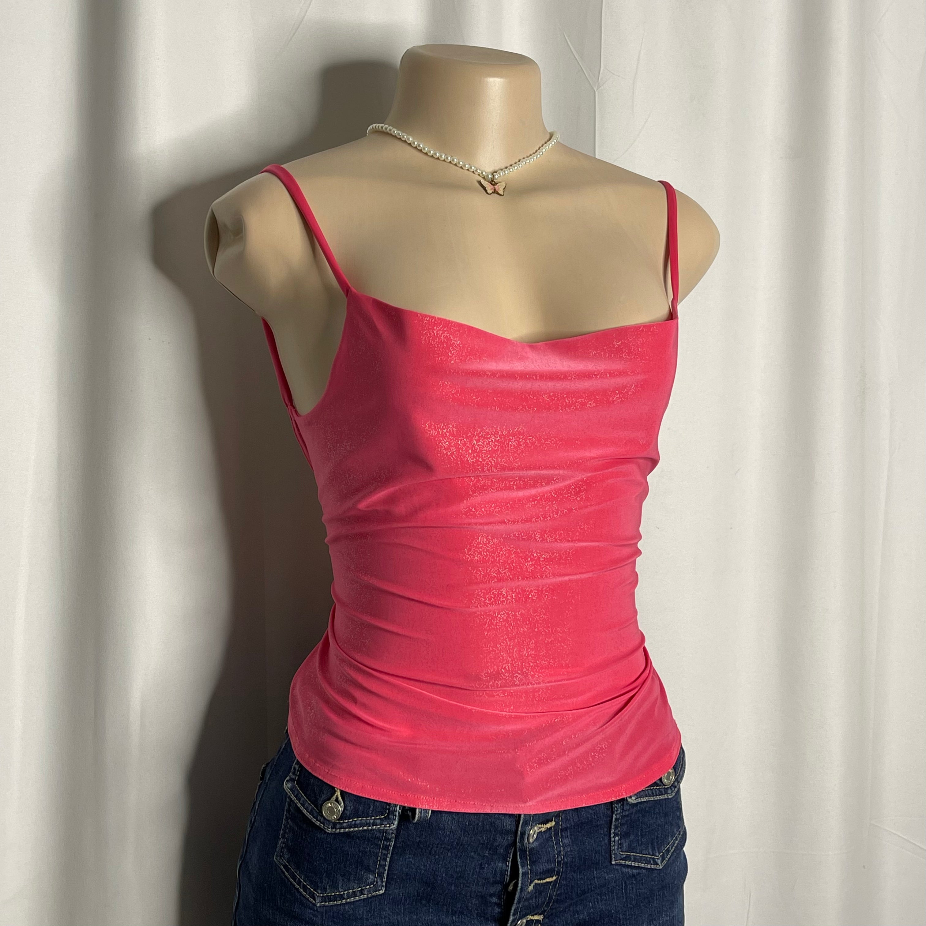 Hot Pink Backless Cami Top