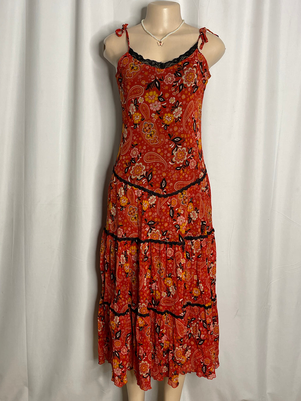 Red Floral Maxi Dress