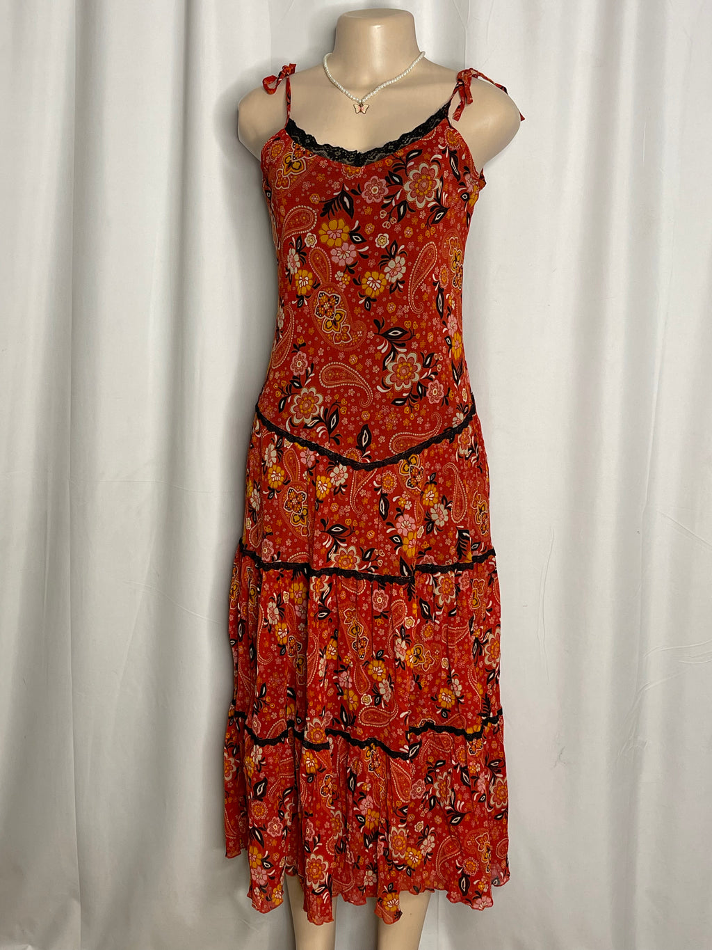 Red Floral Maxi Dress
