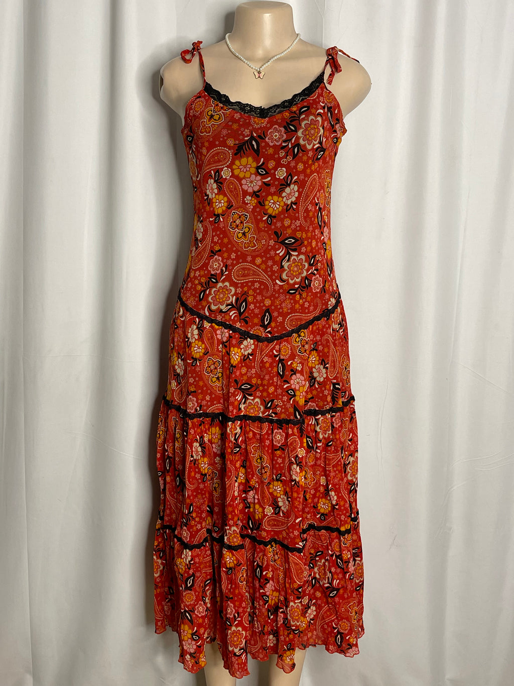 Red Floral Maxi Dress