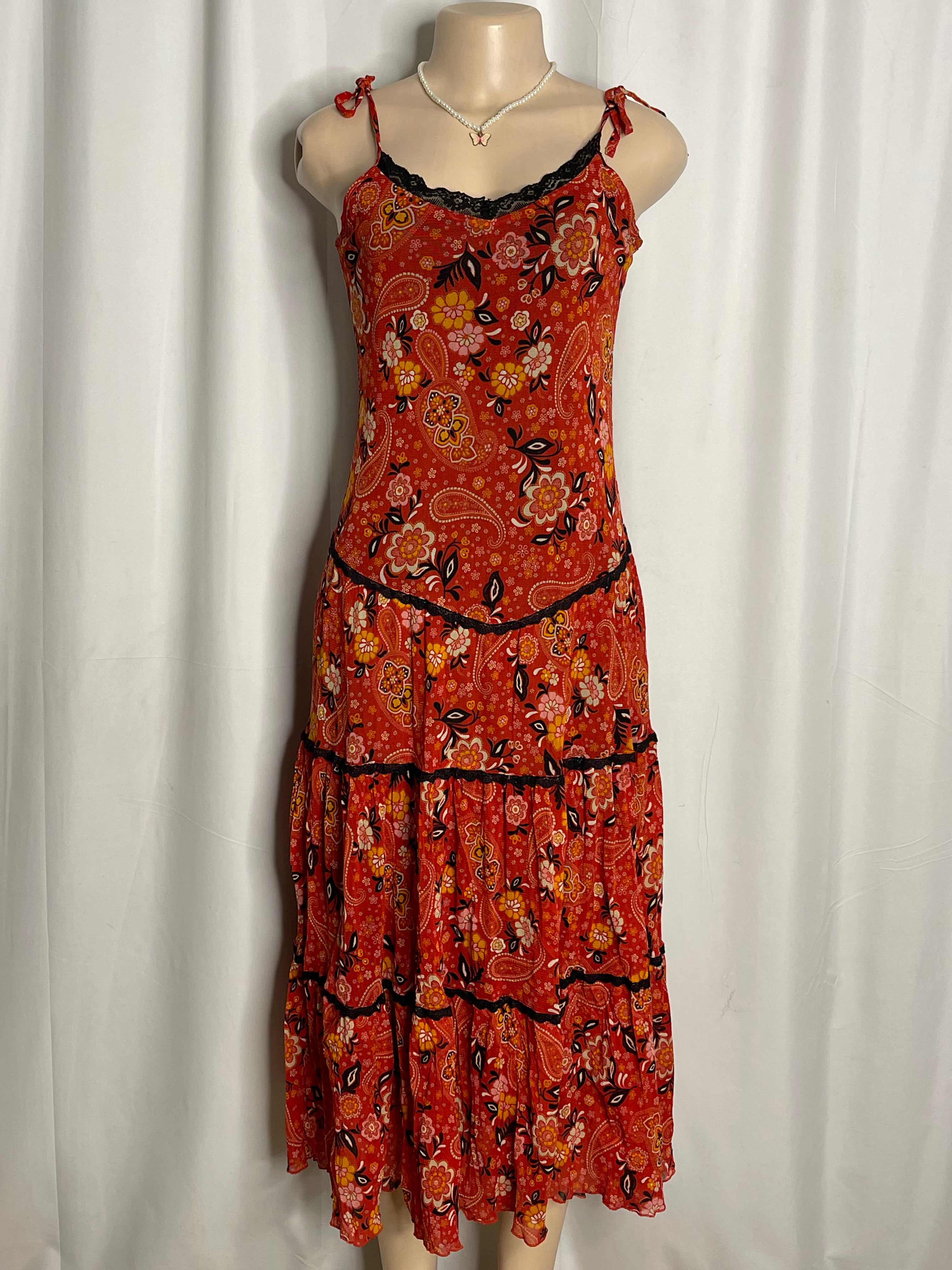 Red Floral Maxi Dress