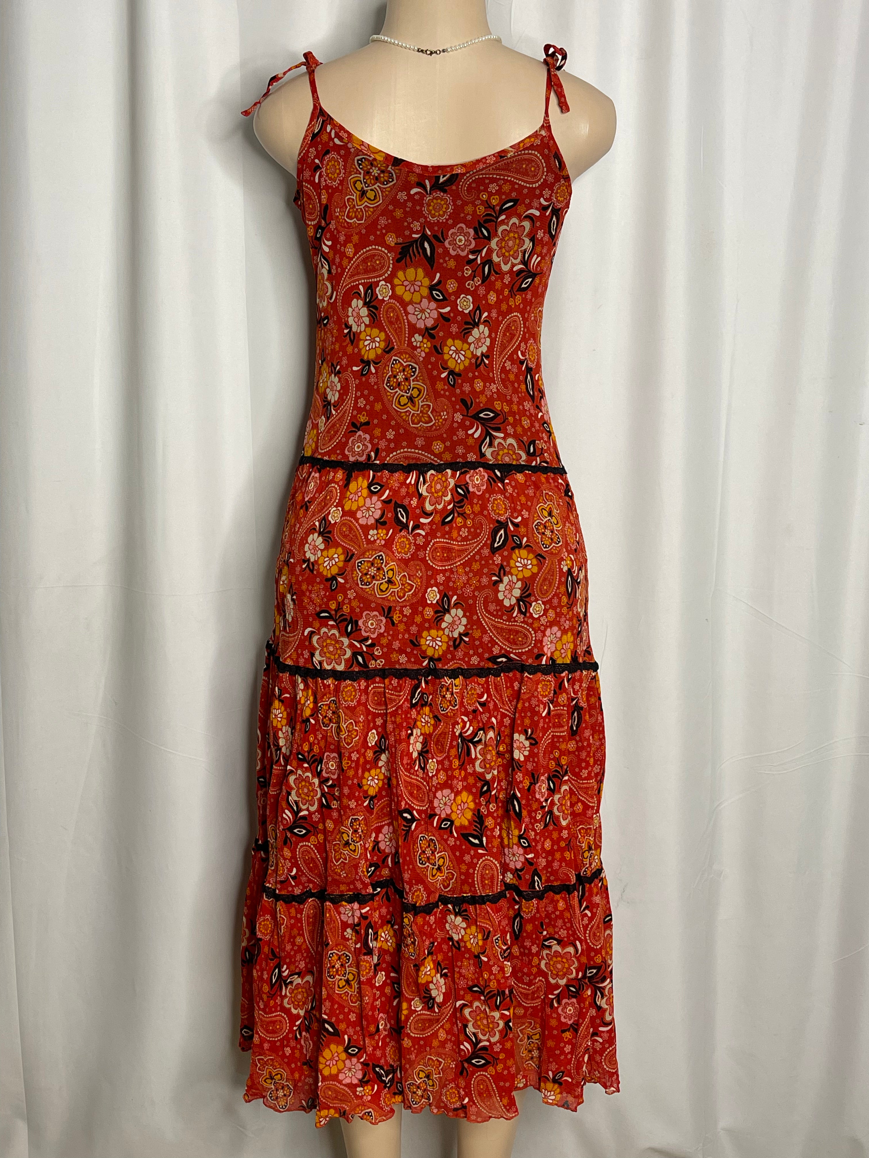 Red Floral Maxi Dress