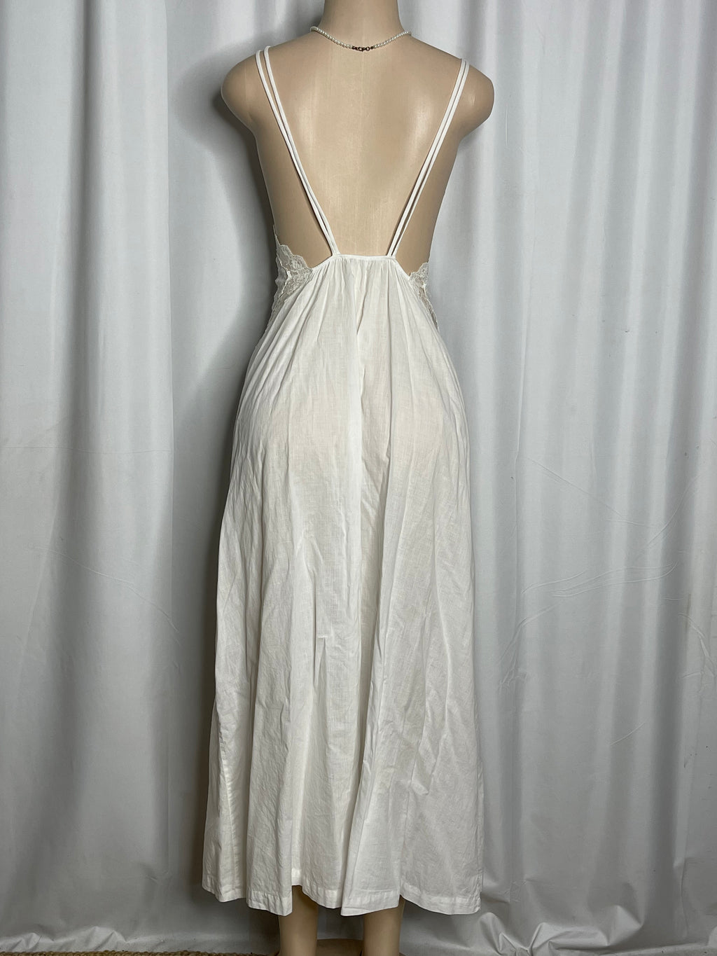 Long White Lace Intimates Gown Slip