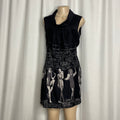 Sleeveless Graphic Print Midi Dress