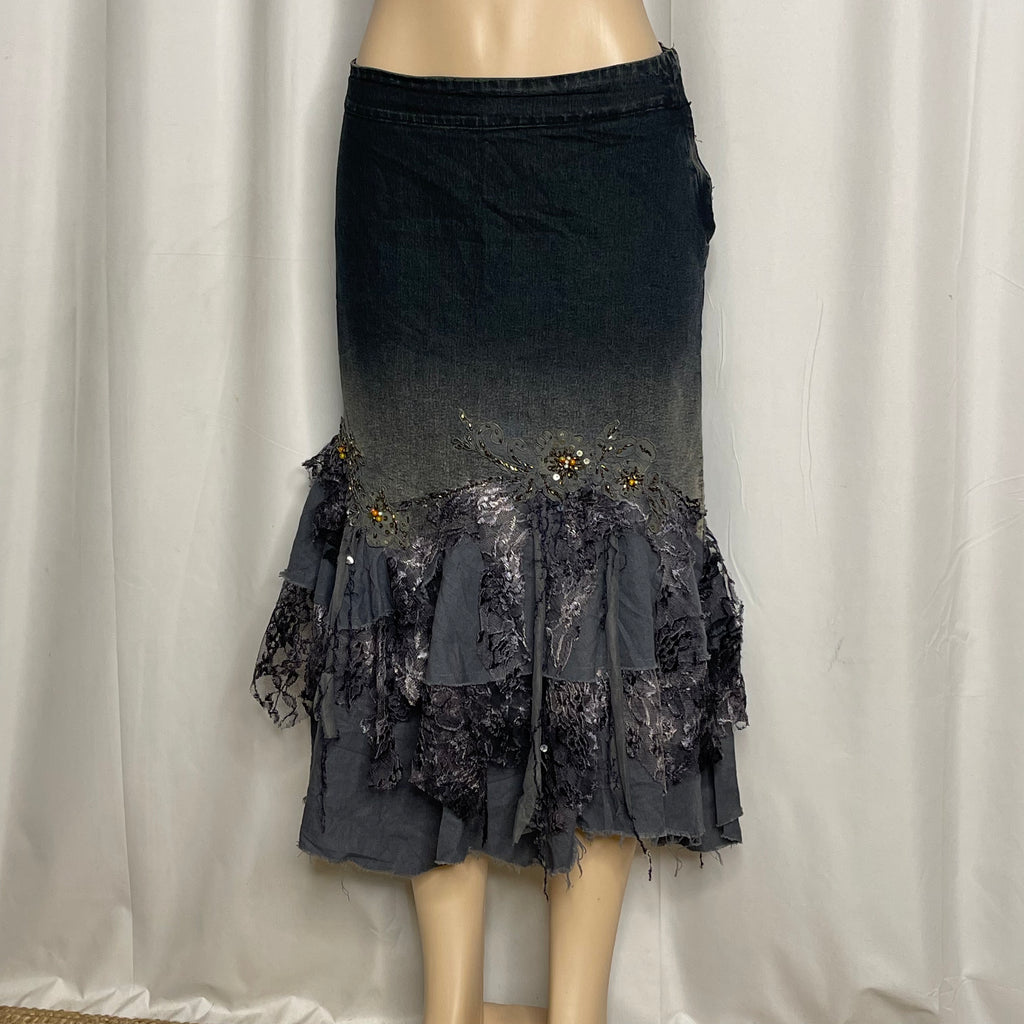 Up cycled Denim Skirt