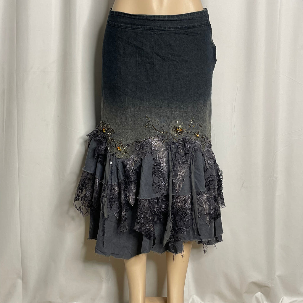 Up cycled Denim Skirt