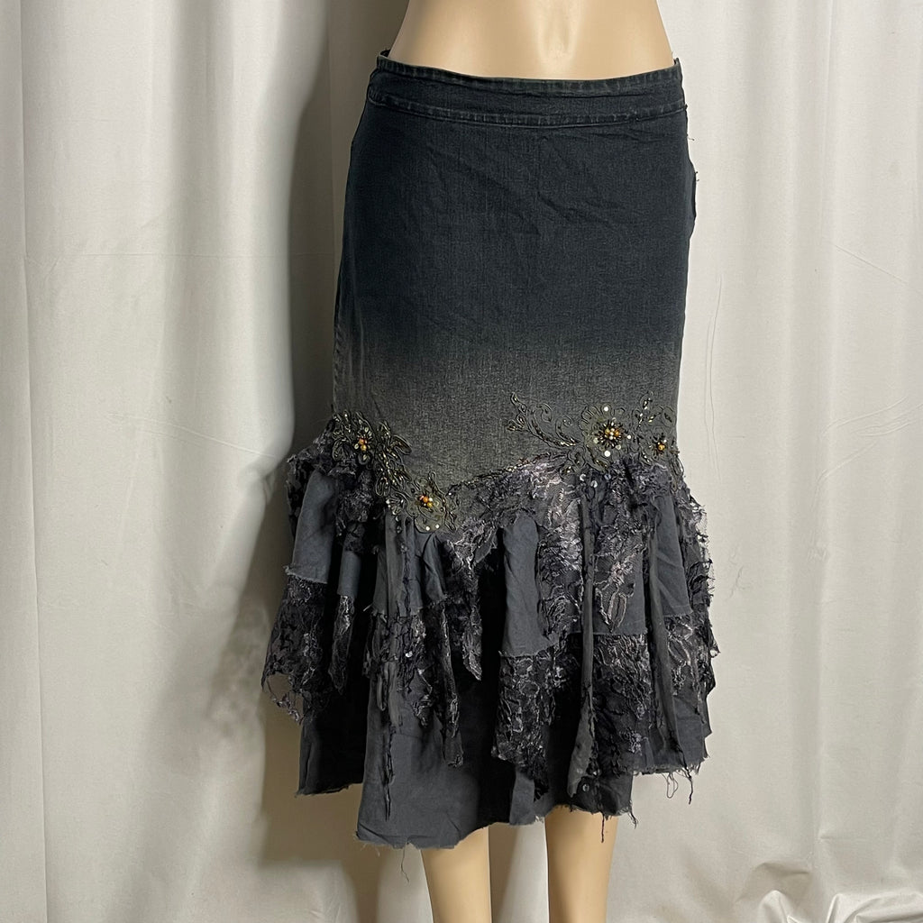 Up cycled Denim Skirt