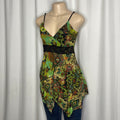 Y2k style bohemian floral paisley print fairycore camisole top