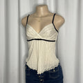 Y2K striped mesh cami top