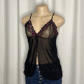Floral lace sheer lingerie top