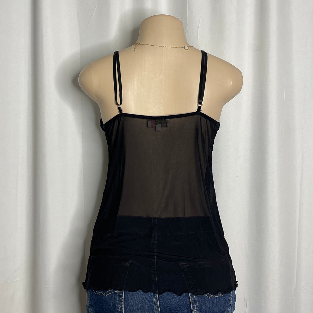 Floral lace sheer lingerie top