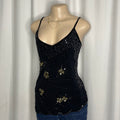 Vintage beaded top featuring butterfly sequin embellishments