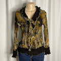 Vintage_style Y2k mesh ruffle blouse fairy grunge aesthetic