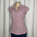 Pink plaid short sleeves shirt