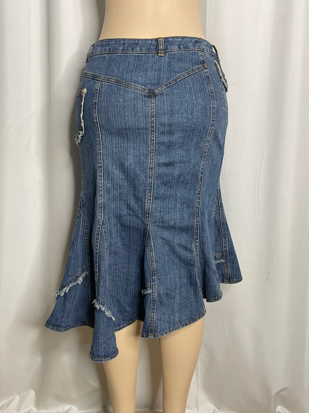 Vintage Y2K denim mermaid skirt