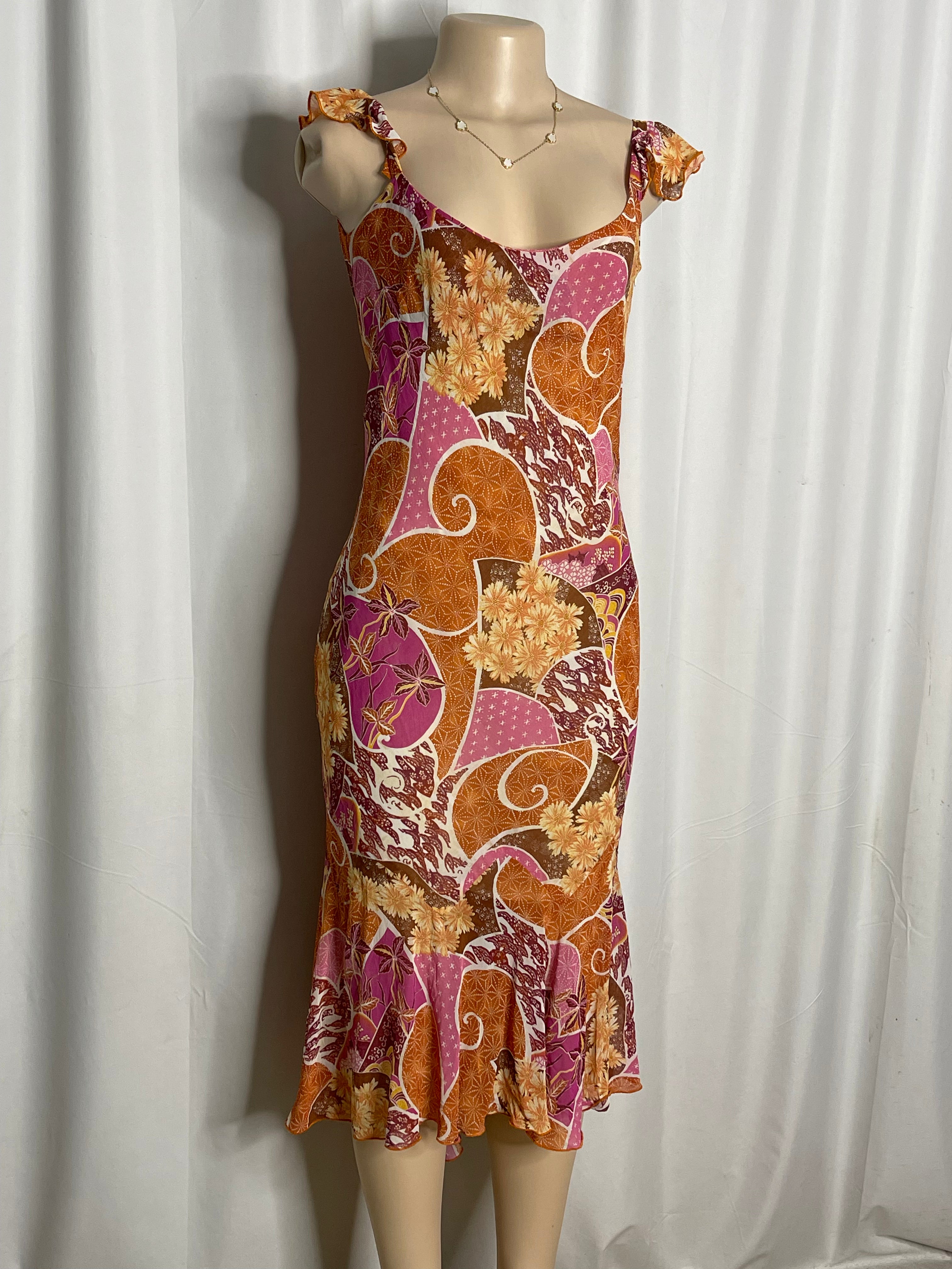 Vintage 90's boho floral maxi dress