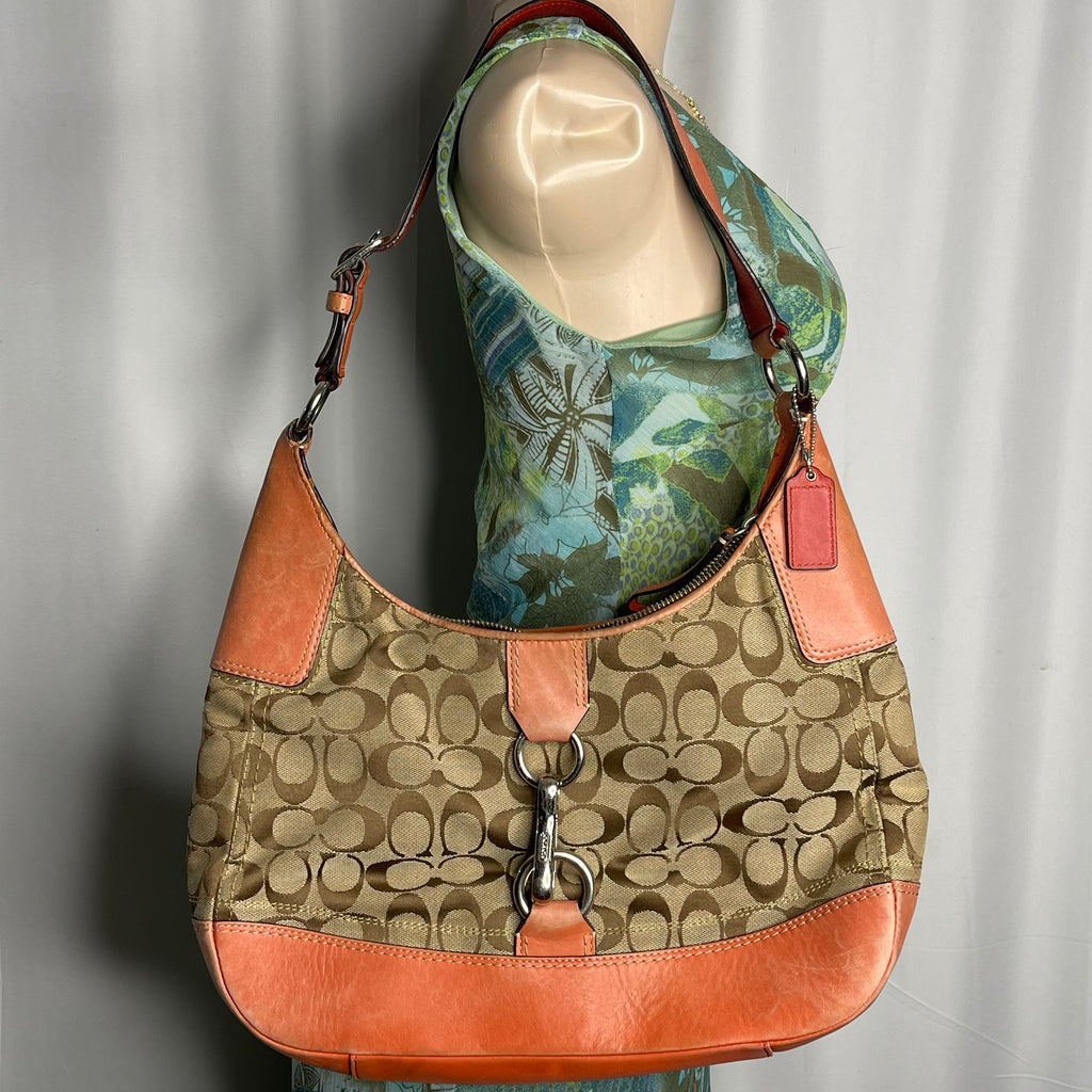 Hamptons signature canvas hobo bag