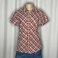 Multi color plaid button up shirt