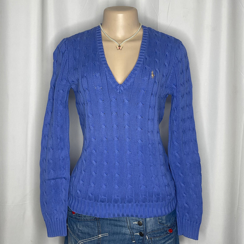 Cable Knit V-Neck Sweater