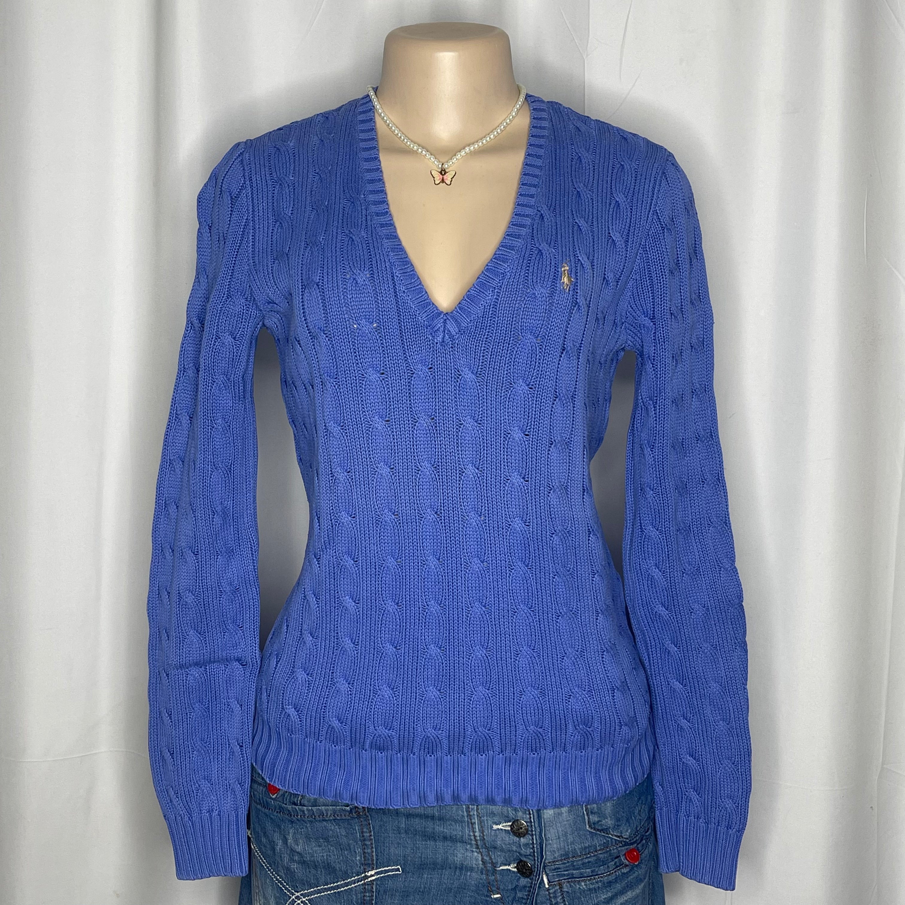 Cable Knit V-Neck Sweater